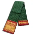 Women's  Narayanpet Checks Cotton Saree With Running Blouse Piece